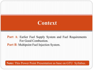 MULTI-POINT FUEL INJECTION SYSTEM | PPTX