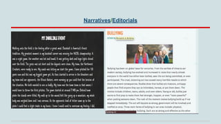 Narratives/Editorials

 