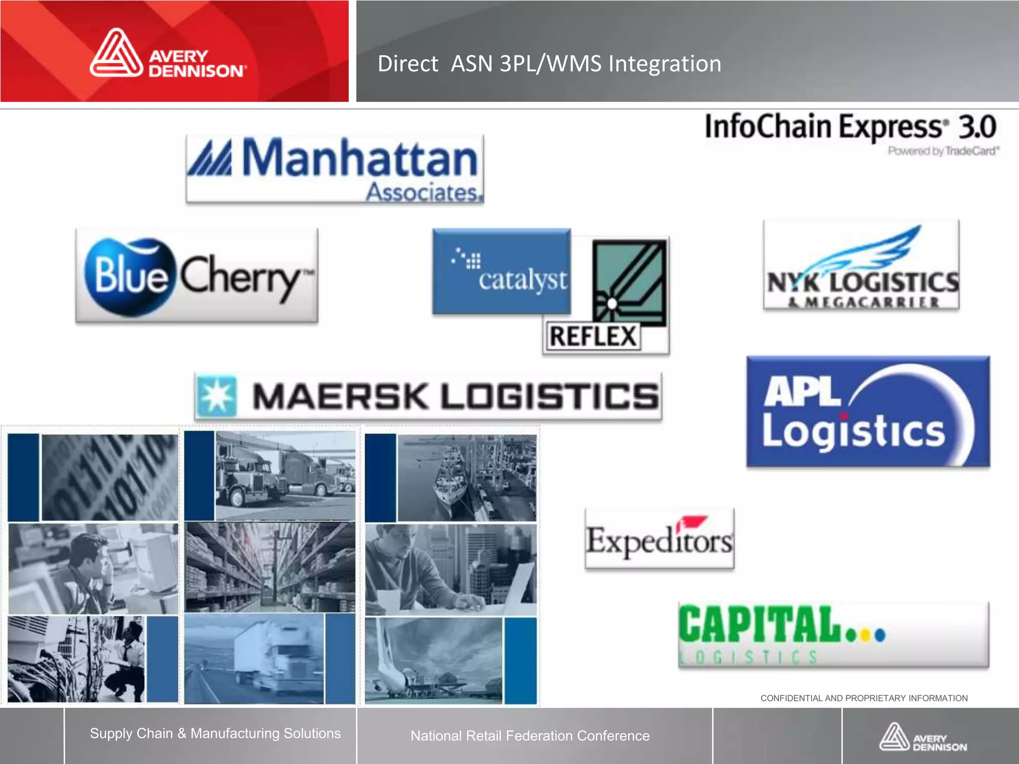 Direct ASN 3PL/WMS Integration




                                                                                   CONFIDENTIAL AND PROPRIETARY INFORMATION



Supply Chain & Manufacturing Solutions     National Retail Federation Conference
 