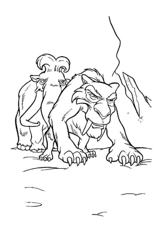 ice age diego coloring pages