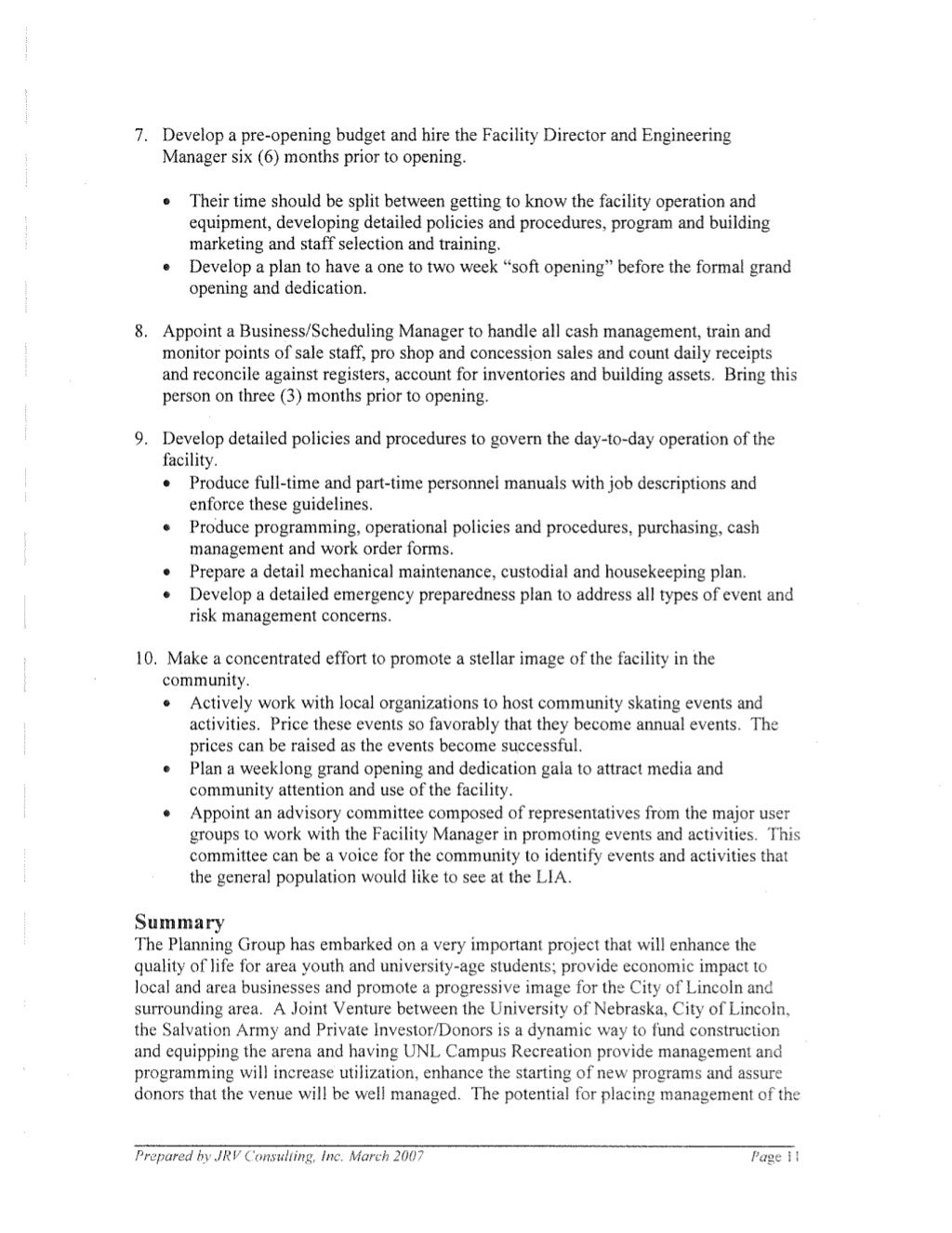 Sports facility business plan template picture