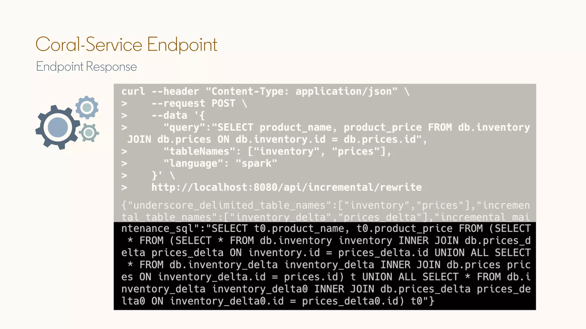Coral-Service Endpoint
Endpoint Response
 