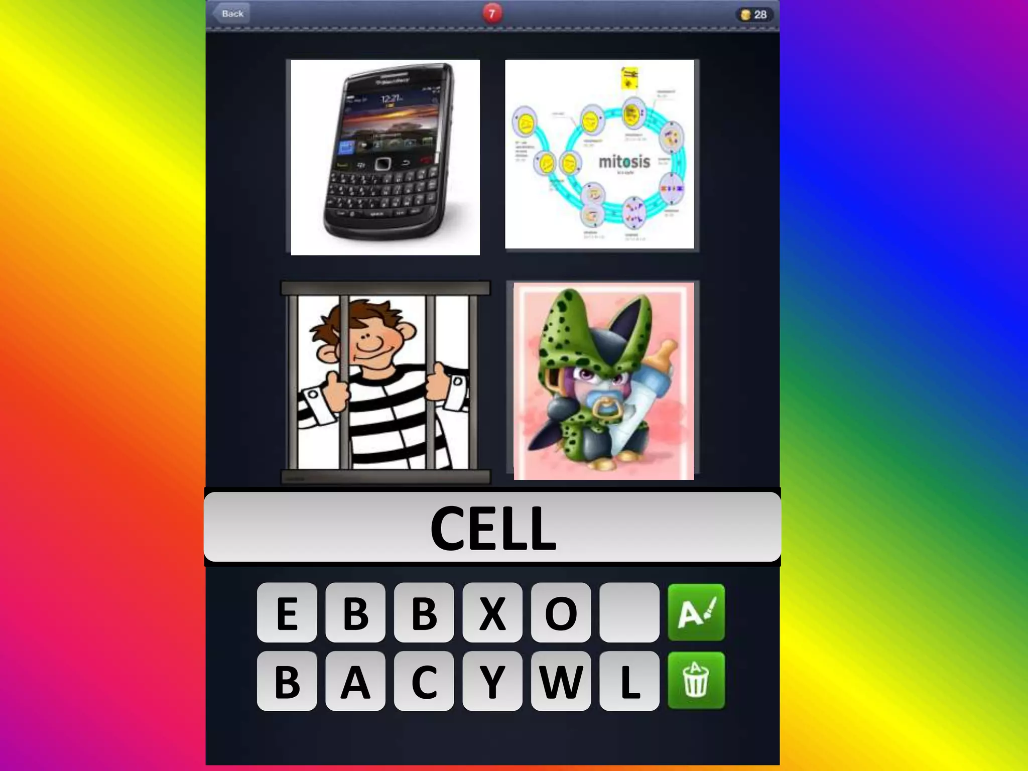 E B B X O
B A C Y W L
LCELL