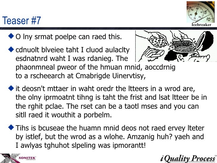 Ice breaker brain teasers