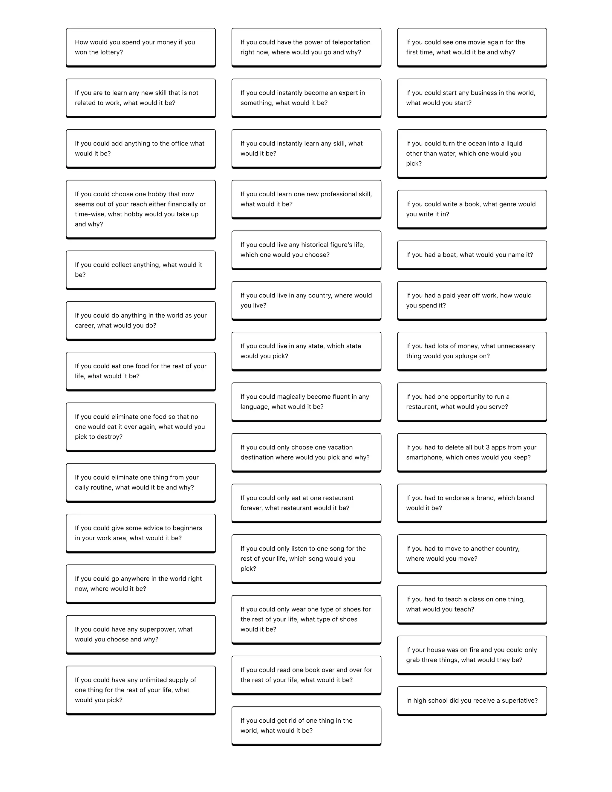 Icebreaker questions-for-work | PDF