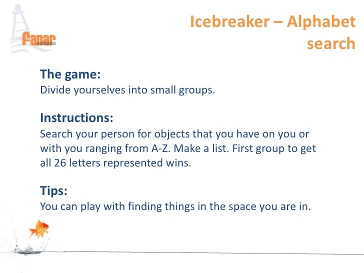 icebreakers and games for