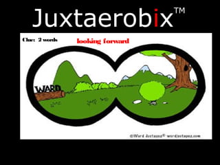 Juxtaerobix
TM
Clue: 2 words looking forward
 