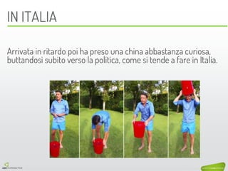 IN ITALIA 
Arrivata in ritardo poi ha preso una china abbastanza curiosa, buttandosi subito verso la politica, come si tende a fare in Italia.  