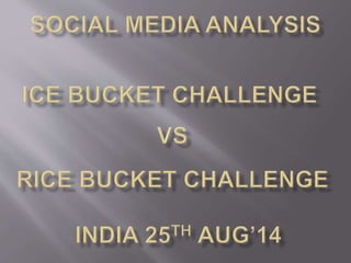 Ice bucket challenge VS Rice Bucket Challenge