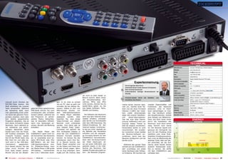 TECHNICAL
                                                                                                                                                                                                                                                                      DATA
                                                                                                                                                                                                                                Manufacturer              Icecrypt, Sittingbourne, United Kingdom
                                                                                                                                                                                                                                Website                   www.icecrypt.com
                                                                                                                                                                                                                                Email                     info@icecrypt.com
                                                                                                                                                                                                                                Fax                       +44-1795 427 666
                                                                                                                                                                                                                                Model                     S3000HDCCI
                                                                                                                                                                                                                                Description               Digital Satellite Receiver/ PVR ready

                                                                                                                                                                Expertenmeinung                                                 C/Ku Band Compatible
                                                                                                                                                                                                                                SCR Compatible
                                                                                                                                                                                                                                                          Yes
                                                                                                                                                                                                                                                          No
                                                                                                                                                    Hervorragender Blind Scan                                                   DiSEqC Compatible         1.0 – 1.3 (USALS)
                                                                                                                                                    Unterstützt Smart Cards mehrerer CA Systeme                                 PVR ready                 yes
                                                                                                                                                +   Sehr schnelle Kanalsuche
                                                                                                                                                    Außerordentlich niedriger Stromverbrauch bei
                                                                                                                                                                                                                                Input                     1 x L-Band (950-2150 MHz),           ,
                                                                                                                                                                                                                                LNB power                 13/18VDC, max.400mA
                                                                                                                                                    Standby
                                                                                                               sie nicht so bald wieder zu                                                                Jacek Pawlowski
                                                                                                                                                                                                                                SCPC Compatible           Yes (from 2 Ms/sec)

                                                                                                               Besuch kommt. Wenn Ihnen
                                                                                                                                                –   Firmware-Update   löscht   alle   Satelliten-   und                         Transport Stream          MPEG-II ISO/IEC 13818-2 MP@ML, H.264 MPEG4 part 10
                                                                                                                                                                                                             TELE-satellite
                                                                                                                                                                                                                Test Center
                                                                                                               der Fernsehempfang, Auf-             Kanaldaten des Nutzers                                           Poland     Audio Decoding            MPEG-1 Layer I & II, PCM Downmix,
manuell durch Drücken der                                                      gen. Er ist nicht so schnell    nahmen, MP3s oder JPGs                                                                                                                     IEC958 SPDIF, Dolby 5.1 channel,
                                                                                                                                                                                                                                                          Dolby Downmix 2 Channel, Dolby Prologic 2
RECORD-Taste starten. Alle                                                     wie ein PC, aber es geht viel   nicht reichen, können Sie ins    mierte seinen internen Spei-          meisten Eigenschaften und
                                                                                                               Spiele-Menü gehen wo Sie                                                                                         Main Processor            ALI 3602
Modi arbeiteten bei unseren                                                    schneller als bei älteren Re-                                    cher um, machte einen Re-             Funktionen des Receivers
Tests einwandfrei. Während             gabe bei einem gewöhnlichen             ceivern. Videos im AVI- und     drei Spiele vorfinden: Tetris,   boot und die neue Firmware            erkennen, ohne im Hand-
                                                                                                                                                                                                                                Memory                    Flash-ROM : 4 MBytes

die Aufnahme läuft, kann               PVR-Gerät können Sie auch               MPG-Format können von           Othello und Sudoku.              (Version 2.10B4) war instal-          buch nachschlagen zu müs-                 SDRAM                     64 Mbytes

man gleichzeitig einen ande-           zurückspulen oder schnellen             dem     USB-Speichermedium                                       liert. Leider verschwanden            sen. Das Handbuch erklärt                 Power Supply              AC 175 ~ 250, 50/60Hz
ren Kanal des gleichen Trans-          Vorlauf wählen, während Sie             im Media Player ebenfalls         Die Software des Receivers     dabei alle unserer Satelliten-        alle Hauptfunktionen, enthält             Size (W x H x D)          260mm x 45mm x 213mm
ponders ansehen, kann aber             das Programm im zeitver-                abgespielt    werden.    Aber   kann aus dem Internet einen      und     Kanal-Informationen.          eine Vielzahl von Bildschirm-
kein bereits gespeichertes             setzten Modus betrachten.               beachten Sie, dass einige       Update erhalten, entweder
Programm abspielen. Das ist            Das ist besonders hilfreich,            Video-Formate von diesem        über die RS-232-Schnittstelle
                                                                                                                                                Das war eine böse Überra-             fotos und führt einen sicher                                               ENERGY
                                                                                                                                                schung! Hoffentlich wird sich         durch die Installation des                                                 DIAGRAM
eine kleine Schwäche dieses            wenn man Sendungen an-                  Receiver nicht unterstützt      oder den USB-Anschluss. Die      Icecrypt dieses Thema so              Receivers, auch wenn einem
Receivers. Auch während ei-            schaut, die sehr viel Werbung           werden. Zum Glück gibt es       Default-Einstellung für den      bald als möglich vornehmen;           diese Technik noch fremd
ner Aufnahme und gleich-               enthalten.                              eine Vielzahl freier Video-     Internet-Update funktionier-     Nutzerdaten dürfen so nicht           ist. Der Receiver eignet sich
zeitigem Betrachten eines                                                      Converter, mit welchen Sie      te bei uns nicht, weshalb wir    verschwinden. Wir empfeh-             genauso als Heimgerät wie
Kanals kann man die Times-                Der Media Player des                 Ihre wichtigsten Dateien in     die Website des Herstellers      len inzwischen, einen Update          auch für den Empfang eines
hift Funktion anwenden. Die            S3000HDCCI spielt nicht nur             eines der vom S3000HDCCI        aufriefen und die letztgülti-    der Receiver-Software vor-            Satelliten oder eines Multi-
                                                                                                                                                                                                                                                                           Apparent Power


Timeshift Funktion starten             die Aufnahmen des Receivers             lesbaren Formate wandeln        ge Firmware-Version für den      zunehmen, bevor man den               Satelliten-Empfangssystems.
Sie mit der PAUSE Taste. Das           ab; er verarbeitet auch be-             können. So können Sie das       S3000HDCCI herunterluden.        Receiver konfiguriert und die         Sein Limit ist offenkundig der
Bild friert ein und alles da-          stens MP3-Musik oder JPG/               nächstemal, wenn Ihre Tan-      Nach dem De-Komprimieren         Kanäle sucht.                         alleinige Tuner, aber wer dar-                                                       Active Power

nach wird in das USB-Spei-             BMP-Bildern, die auf dem                te zu Besuch kommt, den         der Datei übertrugen wir                                               auf verzichtet, bei der Auf-                                     Mode           Apparent Active Factor
chermedium       gespeichert.          USB-Speichermedium sind.                Media Player anwerfen und       sie auf einen USB-Stick und        Während des ganzen Tests            nahme eines Kanals keinen                                        Active         36 W     17 W 0.47

Kurz darauf können Sie das             Im Slideshow-Modus kann                 ihr die Videos und Fotos vom    steckten diesen in die USB-      verhielt sich der S3000HDCCI          anderen Transponder anse-
                                                                                                                                                                                                                                                       StandBy         4W      0.5 W 0.12


Video durch Drücken der                der Media-Player 4 MB große             letzten Urlaub zeigen. Wenn     Buchse des Receivers. Der        sehr zuverlässig und zeigte           hen zu können, der dürfte
PLAY Taste wieder starten.             JPG-Dateien     nacheinander            Sie es klug anfangen, dann      Update-Prozess ging glatt vor    keine Hardware oder Softwa-           mit dem S3000HDCCI sehr
Ähnlich wie bei der Wieder-            alle 5 bis 7 Sekunden anzei-            ergibt sich die Chance, dass    sich - der Receiver program-     re-Probleme. Wir konnten die          zufrieden sein.


26 TELE-satellite — Global Digital TV Magazine — 08-09/201 — www.TELE-satellite.com
                                                         1                                                                                                                                                              www.TELE-satellite.com — 08-09/201 —
                                                                                                                                                                                                                                                         1        TELE-satellite — Global Digital TV Magazine   27
 