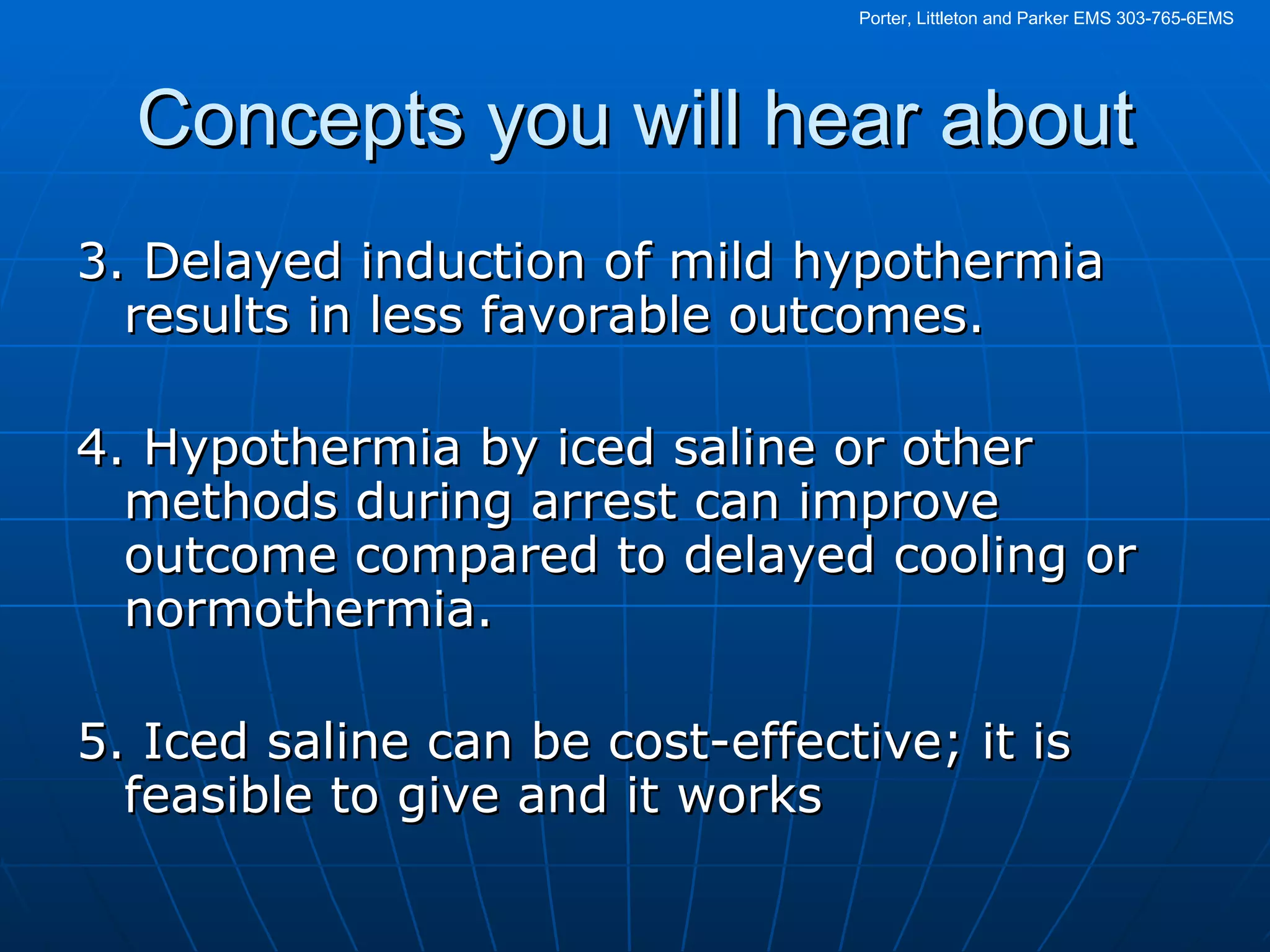 Iced Saline In The Field Prehospital Therapeutic Induced Hypothermia | PPT