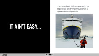 ICEEFEST
IT AIN’T EASY…
 