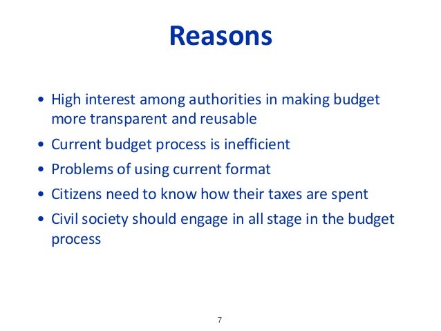 open budget format issues on development of specification and conver format issues