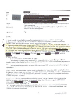 Ice internal email re deportations 5 pages