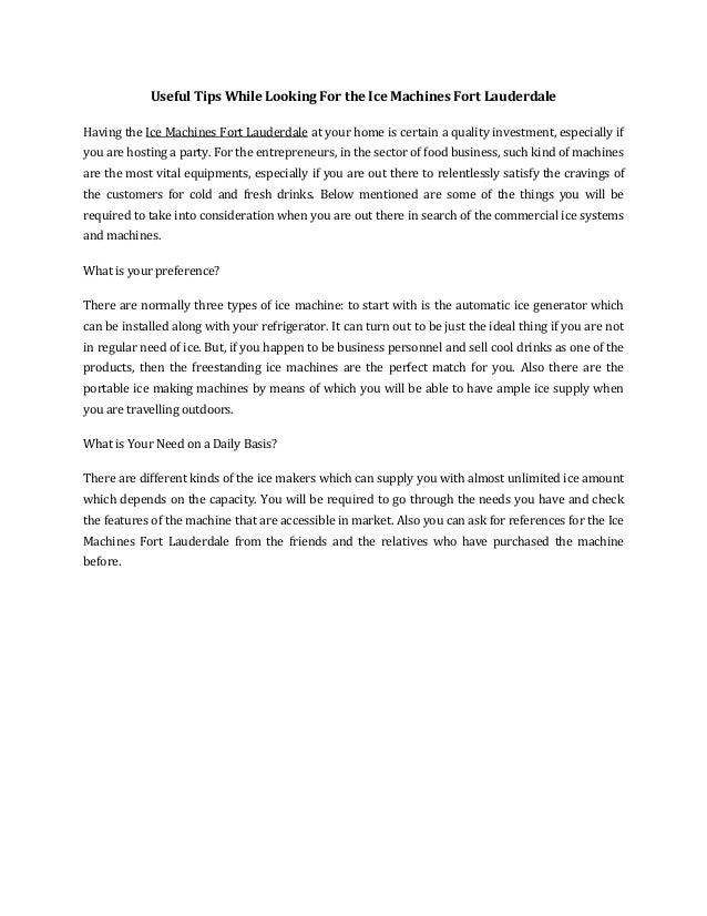 Ice machines fort lauderdale