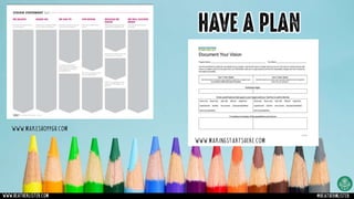 HAVE A PLAN
www.heatherlister.com @heathermlister
www.makingstartshere.com
www.makeshoppgh.com
 