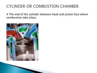 # The end of the cylinder between head and piston face where
combustion take place.
 