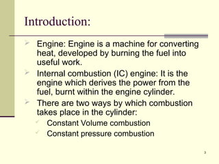 IC Engine componets and working principles | PPT