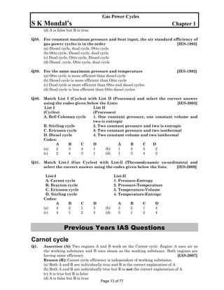 Ic engine ies gate ias 20 years question and answers | PDF