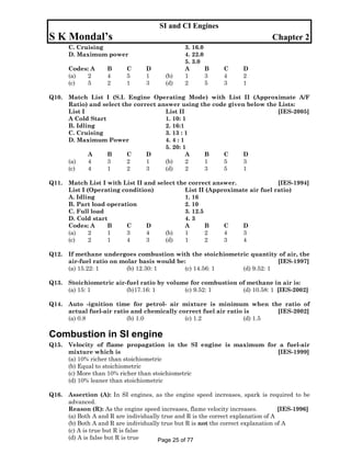 Ic engine ies gate ias 20 years question and answers | PDF