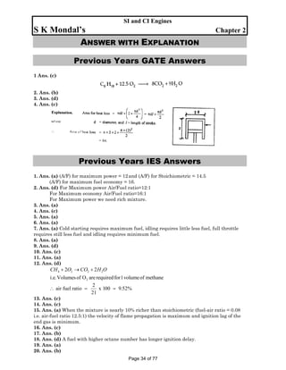 Ic engine ies gate ias 20 years question and answers | PDF