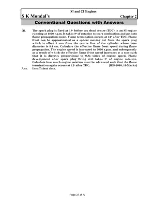 Ic engine ies gate ias 20 years question and answers | PDF