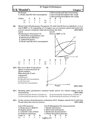 Ic engine ies gate ias 20 years question and answers | PDF