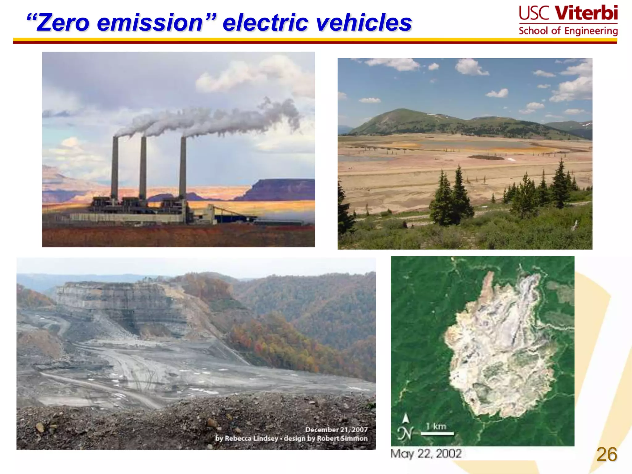 26
“Zero emission” electric vehicles
 