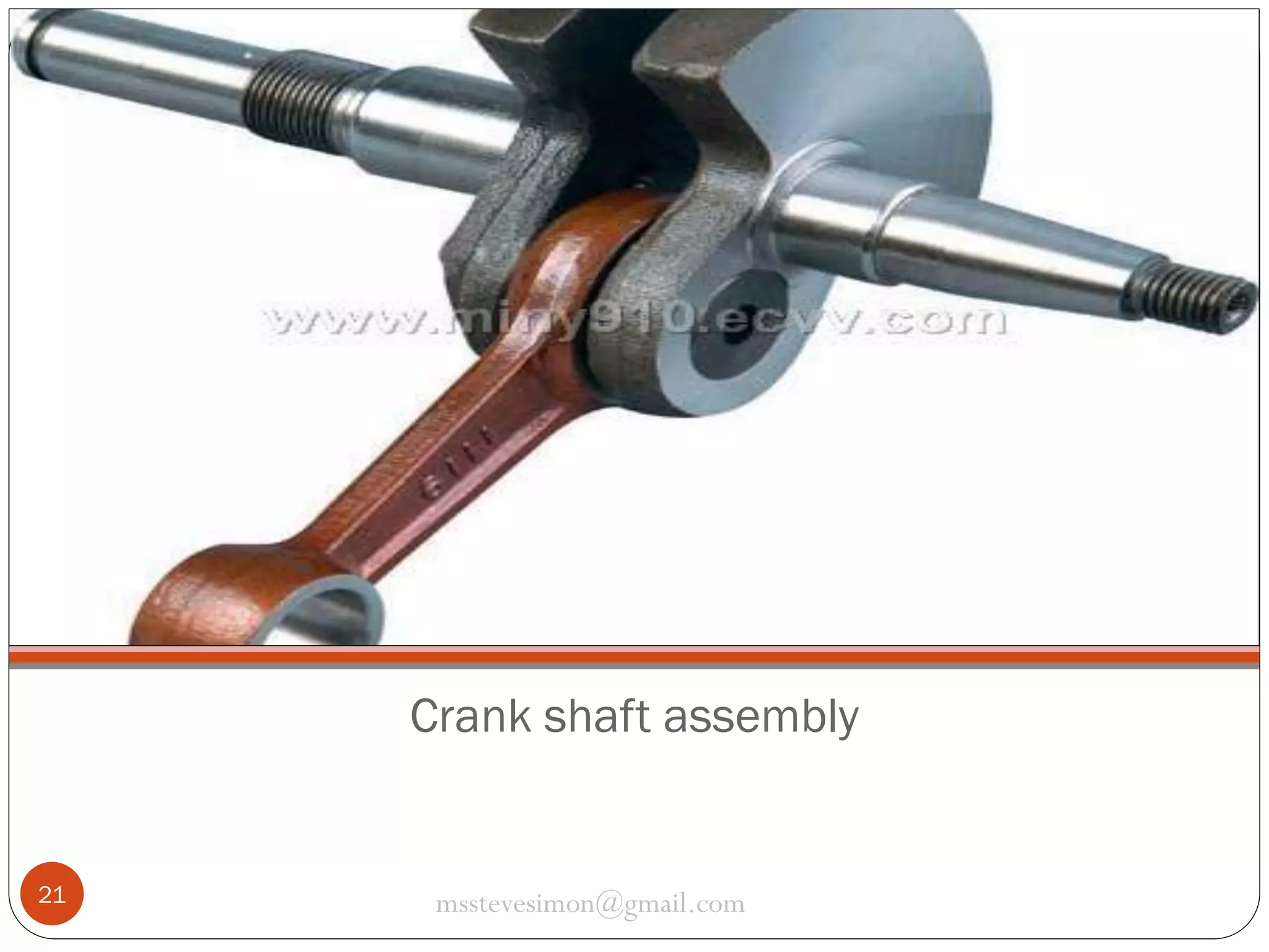 Crank shaft assembly

21

msstevesimon@gmail.com

 