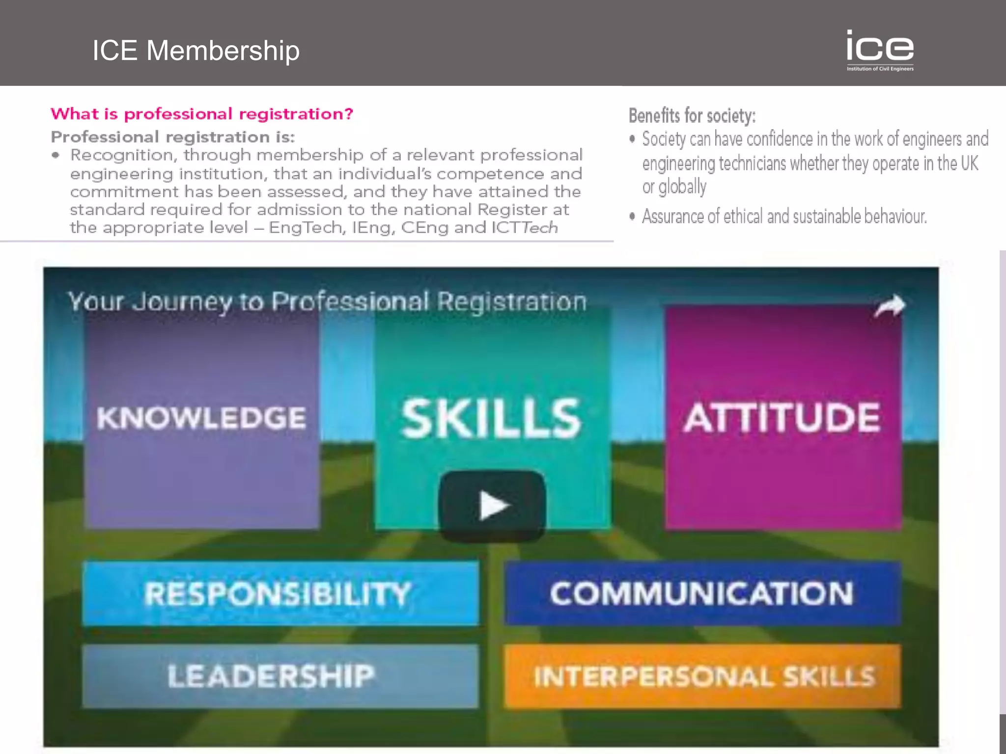 Values of ICE Professional Registeration | PDF