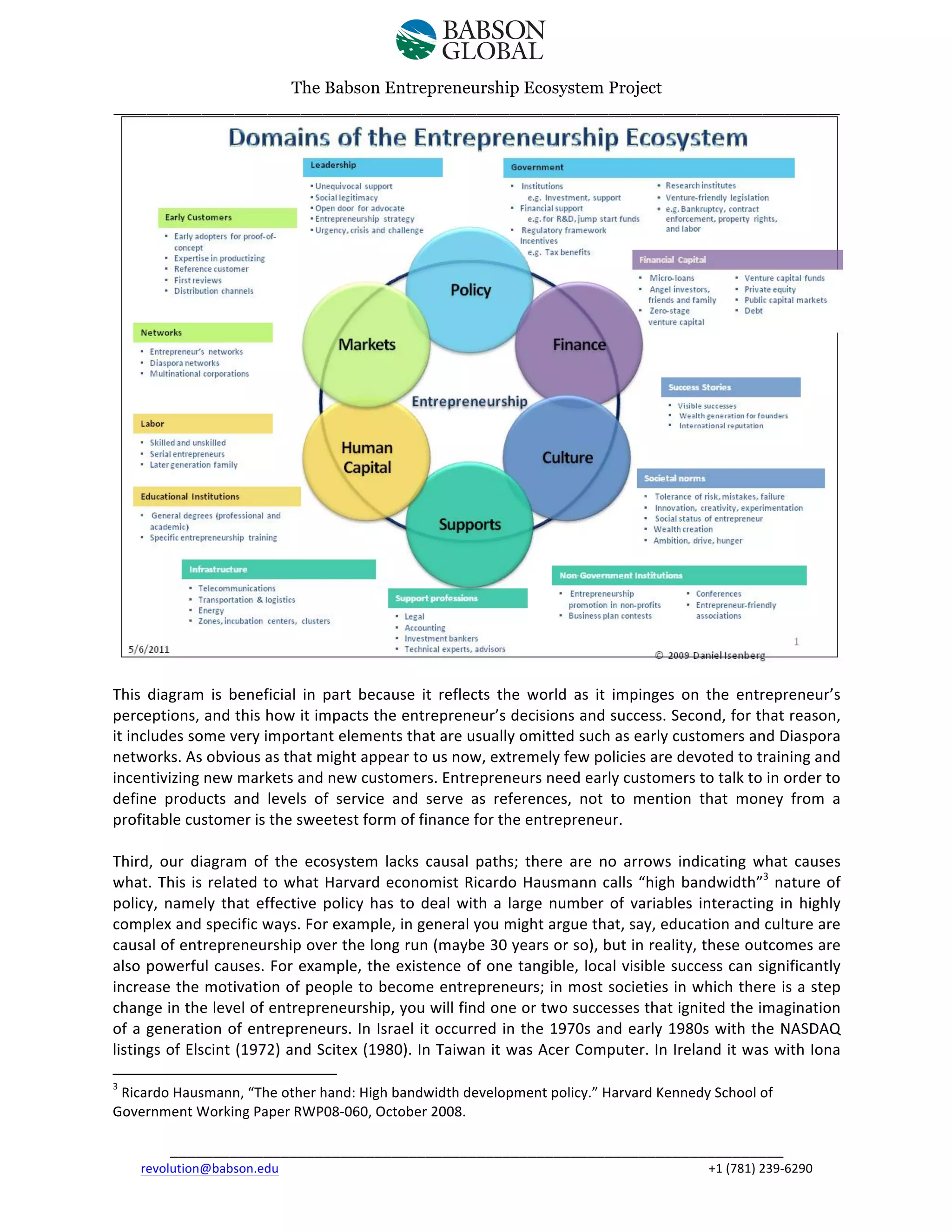 The Entrepreneurship Ecosystem Strategy for Economic Growth Policy: Icer  2011 | PDF