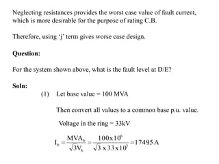Pu System ECNG 3015 - PU system and 3Phase Fault calculation | PPSX