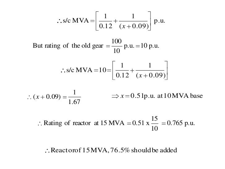 ECNG 3015 PU system and 3Phase Fault calculation