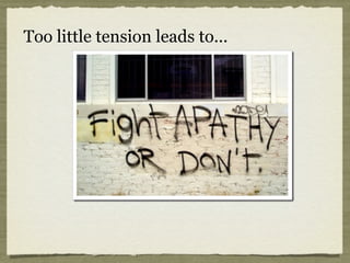 Too little tension leads to...
 
