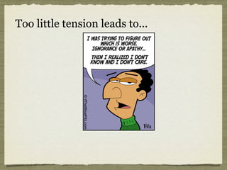 Too little tension leads to...
 