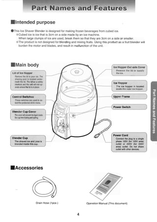Ice Shaver Blender - Model (sb-7 x)