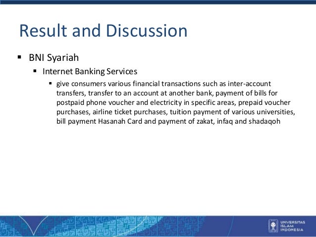 Internet Based Products In Islamic Commercial Banks In Indonesia