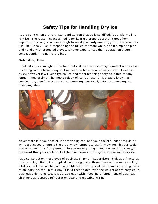 Safety Tips for Handling Dry Ice