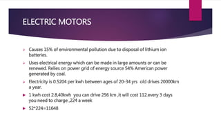 internal combustion engines vs electric motors | PPTX