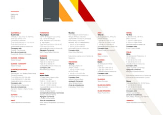 Memoria
ICEX
2012
203
Anexos
GUATEMALA	
Guatemala	
12 Calle, 1- 25. Zona 10, Géminis,	
Torre Sur, Oficina 1701	
Ciudad de Guatemala	
T. (00 502) 2335 30 11/ 12/ 13/ 14
F. (00 502) 2335 30 16
guatemala@comercio.mineco.es
Consejero Jefe:	
Rodrigo Tilve Seoane	
Zona de competencia:	
Guatemala, Belice y Nicaragua.	
	
GUINEA - BISSAU	
Véase Senegal	
GUINEA - CONAKRY	
Véase Senegal	
	
GUINEA ECUATORIAL	
Malabo
Enrique Nvo, s/n. Malabo Bioko Norte
Guinea Ecuatorial
T. (00 240) 092 020/ 092 868
F. (00 240) 092 611/ 092 868
malabo@comercio.mineco.es
Consejero Jefe:
Christian Garma Santander
Zona de competencia:
Camerún, Gabón y Santo Tomé y
Príncipe.
GUYANA	
Véase Venezuela	
	
HAITÍ	
Véase República Dominicana	
HONDURAS		
Tegucigalpa	
Centro de Negocio Las Lomas,	
Col. Lomas del Mayab
Avda. República de Costa Rica,
3. Tegucigalpa	
T. (00 504) 235 30 01/ 235 30 02
F. (00 504) 235 30 04
tegucigalpa@comercio.mineco.es
Agregada Comercial:	
María Reyes Sallent Sánchez	
	 		
HUNGRÍA	
Budapest	
Nador u, 23. 1051 Budapest	
T. (00 36 1) 302 00 74
F. (00 36 1) 302 00 70
budapest@comercio.mineco.es
Consejero Jefe:	
Rafael Márquez Molero	
	
INDIA	
Nueva Delhi	
2, Palam Marg. Vasant Vihar
110057 New Delhi	
T. (00 91 11) 261 464 77
/ 451 96/ 452 05/ 452 06
F. (00 91 11) 261 459 56
nuevadelhi@comercio.mineco.es
Consejero Jefe:	
Carlos Jiménez Aguirre	
Consejera Económica y Comercial:
Verónica Samper Merino
Agregado Comercial:
Lourdes Cuevas Riaño	
Zona de competencia:	
India, Nepal, Bangladesh, Sri Lanka y
Maldivas.	
Mumbai	
One Indiabulls Centre Tower 2,
Wing B 7th floor, Unit 703
Jupiter Mills Compound, Senapati
Bapat Marg Lower Pare,
Mumbai, 400 013 Maharashtra.
T. (00 91 22) 674 068 00
F. (00 91 22) 674 068 20
mumbai@comercio.mineco.es	
Consejera Jefe:
Elena Febrel Benlloch	
Esta oficina cuenta con un Centro de
Negocios.	
INDONESIA	
Yakarta	
Jl. H. Agus Salim, 61.	
Jakarta 10350	
T. (00 62 21) 391 75 43/
44/ 310 74 90
F. (00 62 21) 319 30 164
yakarta@comercio.mineco.es	
Consejero Jefe:	
Antonio Estévez Marín
Agregado Comercial:
Jaime Alcaide Arranz	
Zona de competencia:	
Indonesia y Timor Este.	
	
IRÁN	
Teherán	
26, Golghasht St., Africa Av.	
19158 Teheran	
T. (00 98 21) 2201 61 18
/ 2201 59 10/ 2204 15 28
F. (00 98 21) 2204 90 23
teheran@comercio.mineco.es	
Consejero Jefe:	
Miguel Ángel Iriso Iribarren	
	
IRAQ	
Véase Jordania	
	
IRLANDA	
Dublín	
35, Molesworth Street.	
Dublin 2 	
T. (00 353 1) 661 63 13
F. (00 353 1) 661 01 11
dublin@comercio.mineco.es	
Consejero Jefe:	
Javier Moral Escudero
	
ISLANDIA	
Véase Noruega	
ISLAS SOLOMÓN	
Véase Australia	
ISLAS VIRGENES	
Véase Puerto Rico	
ISRAEL	
Tel Aviv	
2, Ibn Gvirol St., 4th floor.	
64077 Tel Aviv	
T. (00 972 3) 695 56 91
F. (00 972 3) 695 29 94
telaviv@comercio.mineco.es	
Consejero Jefe:	
Emilio López Viñuela	
	
ITALIA	
Milán	
Via del Vecchio Politecnico, 3.	
20121 Milano	
T. (00 39 02) 78 14 00
F. (00 39 02) 78 14 14
milan@comercio.mineco.es	
Consejero Jefe:	
Julian Izquierdo Zamarriego	
Agregada Comercial:	
Margarita Espinós Espinós	
	
Esta oficina cuenta con un Centro de
Promoción de alimentación y vinos.
	
Roma	
Viale delle Milizie, 12.	00192 Roma
T. (00 39 06) 372 82 06
F. (00 39 06) 372 83 65
roma@comercio.mineco.es	
Consejero Jefe:	
Antonio Llanos Alós	
Zona de competencia:	
Italia, Malta, Albania y San Marino.
	
JAMAICA	
Véase República Dominicana	
	
 