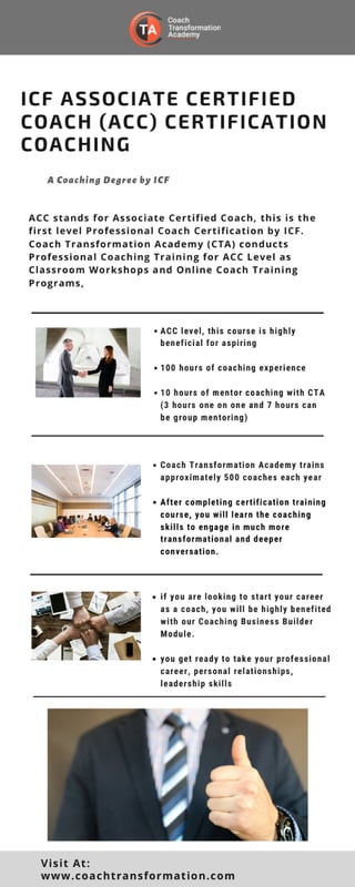ICF Associate Certified Coach Certification Coaching - Coach Transformation