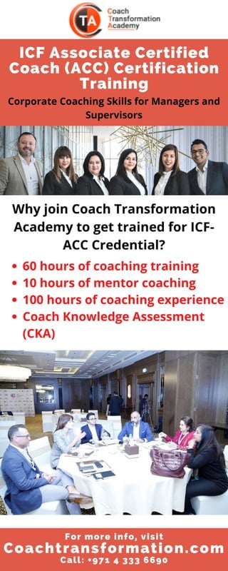 Icf associate certified coach certification training   coach transformation academy