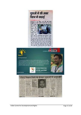 Indian Centre for Developmentand Rights Page 15 of 20
 