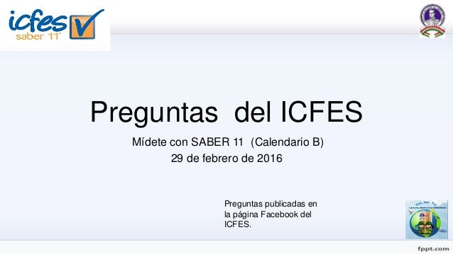 calendario b icfes 2018