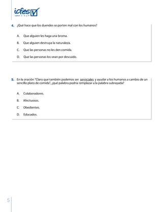 Icfes pruebas saber lenguaje y matemáticas de 3° y 5° | PDF
