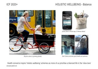 HOLISTIC WELLBEING - Balance
www.kjaer-global.com
ICF 2020+
Health concerns inspire ‘holistic wellbeing’ schemes as more o...