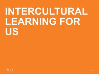 INTERCULTURAL LEARNING FOR US 
25  