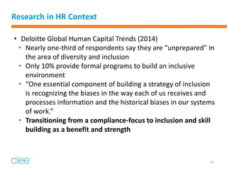 Research in HR Context 
•Deloitte Global Human Capital Trends (2014) 
•Nearly one-third of respondents say they are “unpre...