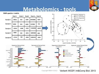 Metabolomics - tools

Copyright NBAF-B 2013

Verberk WCEP, Int&Comp Biol. 2013

 