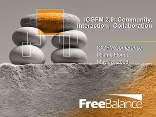 ICGFM 2.0: Community, Interaction,  Collaboration ICGFM Conference Miami, Florida May 18, 2008 